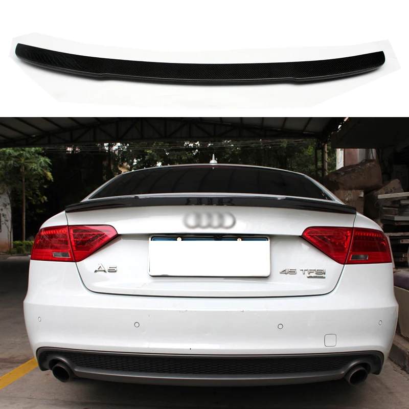 

Автомобильные аксессуары, модифицированный задний спойлер из углеродного волокна, крыло багажника, губа, крыло, подходит для Audi A5 S5 Sportback, 4 д...