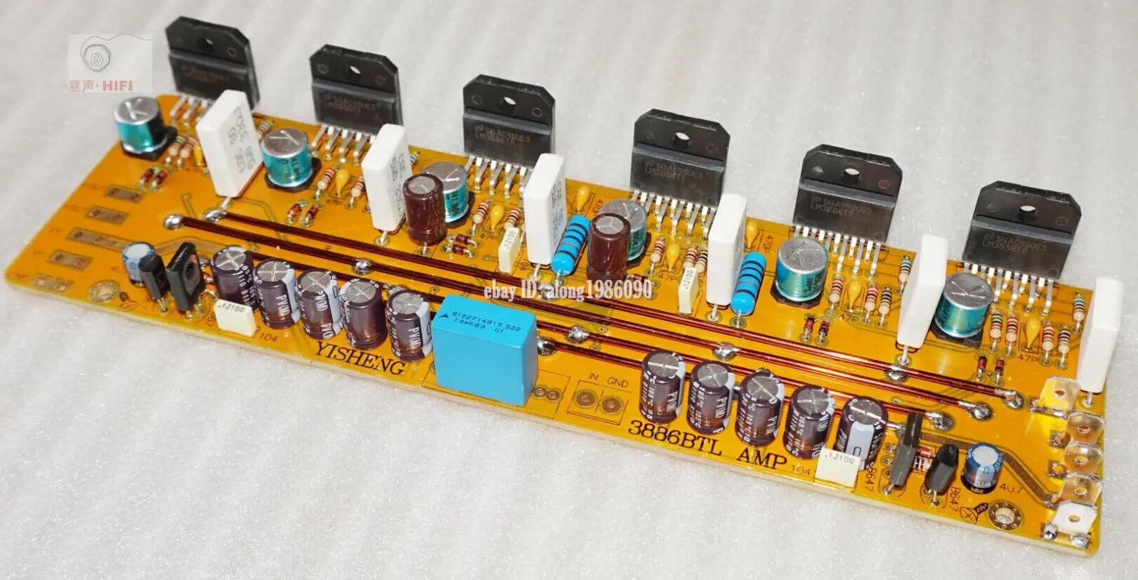 

Assembeld Mono LM3886 Hifi Amplifier Board Base On JEFF Rowland LM3886 Power Amplifier