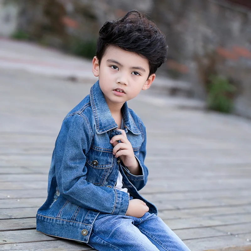 Коллекция 2019 года джинсовые куртки для мальчиков модная верхняя одежда детей