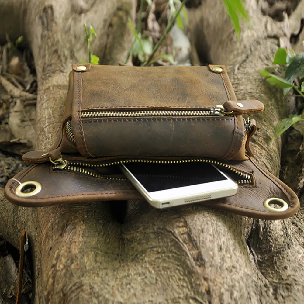 Для Мужчин Мотоциклист Хип бум нога Фанни плеча курьерские Сумки чехол Высокое