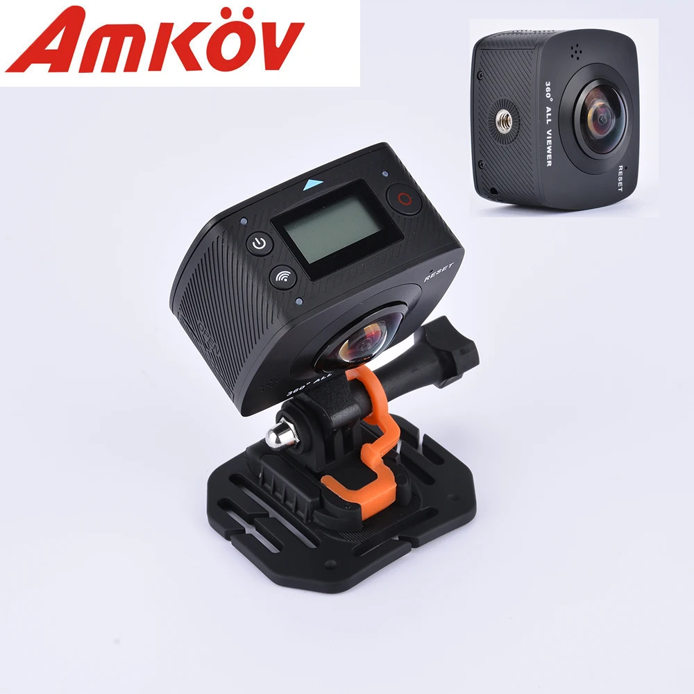 Новое поступление AMKOV AMK200S двойной объектив 360*360 градусов панорамная камера HD WiFi Спортивная экшн-камера Поддержка VR Youtube
