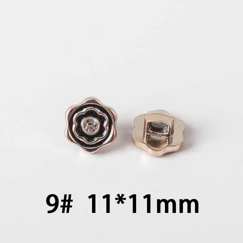 No9 11mm 50 шт., 10-12 мм, модная рубашка на пуговицах из смолы с цветком, брендовый шифоновый кардиган с жемчужными пуговицами и декоративными пуговицами, P97 - Цвет: No9 11mm
