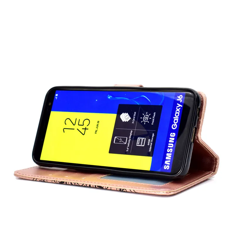Чехол для Samsung Galaxy J6 2018 мягкий силиконовый чехол из ТПУ с откидной крышкой On6 |