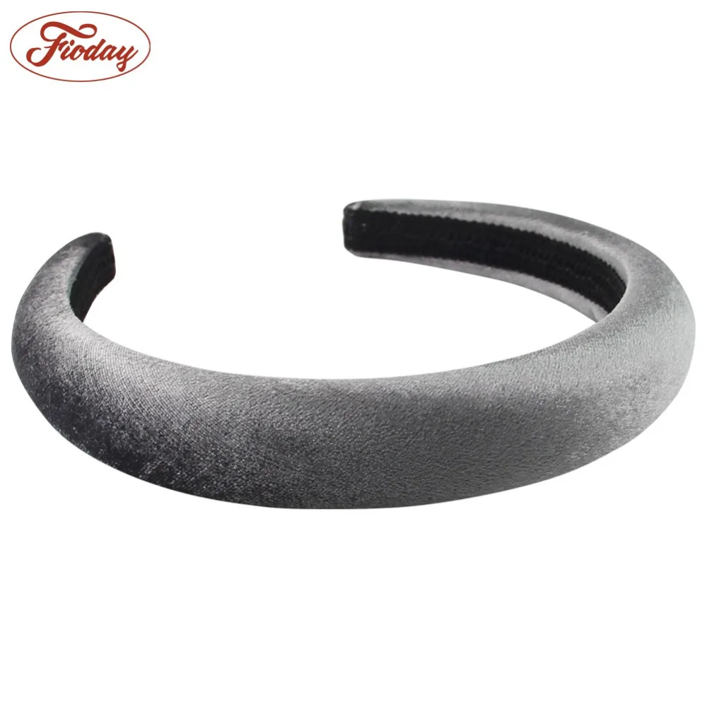 Бархатные обручи для волос с толстой губкой повязки на голову женщин и девочек