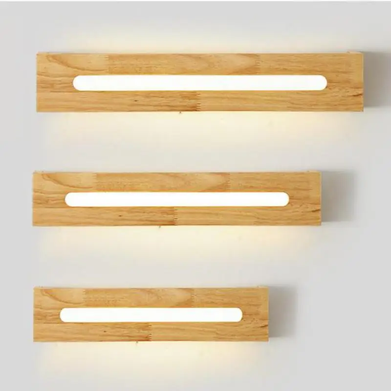 Led Mirror Wall Light 500mm Ac90-260v Modern Cosmetic Wooden Lamp Waterproof Bathroom Lighting Loft Style | Лампы и освещение