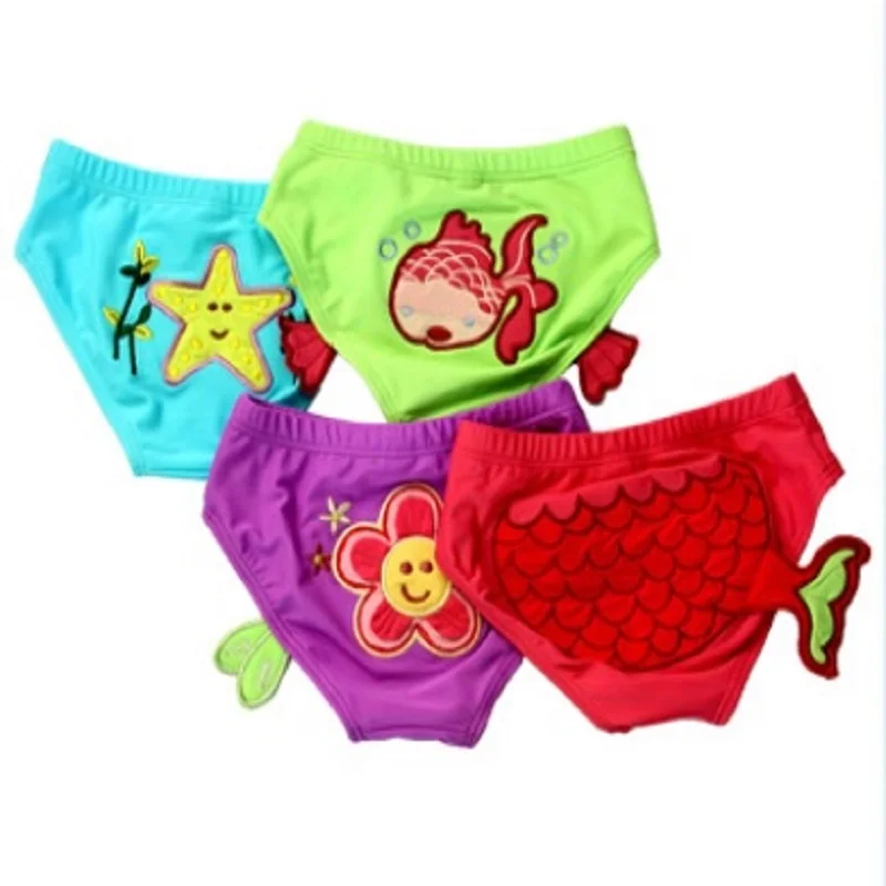 Baby girls swimwear bikini trunks Fish Flower Children Swimsuits Baby swim diaper Underpant Kids bathing Clothes Suit images - 6
