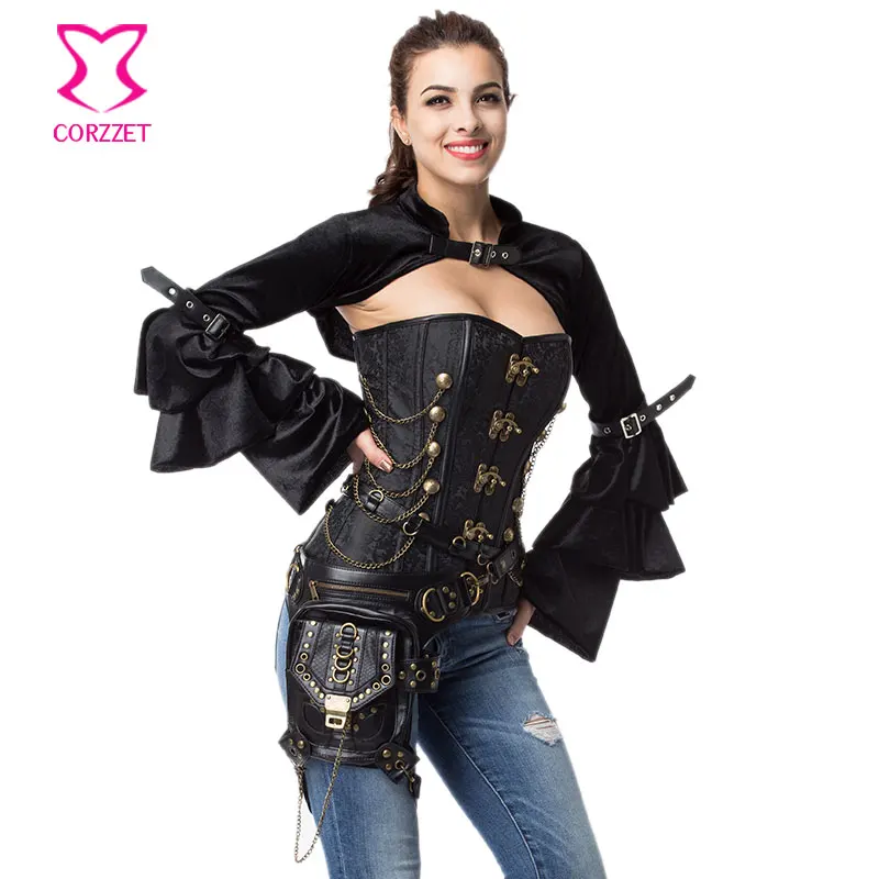 Женский фланелевый корсет с длинным рукавом бабочкой|corset jacket|gothic corsetgothic corset jacket |