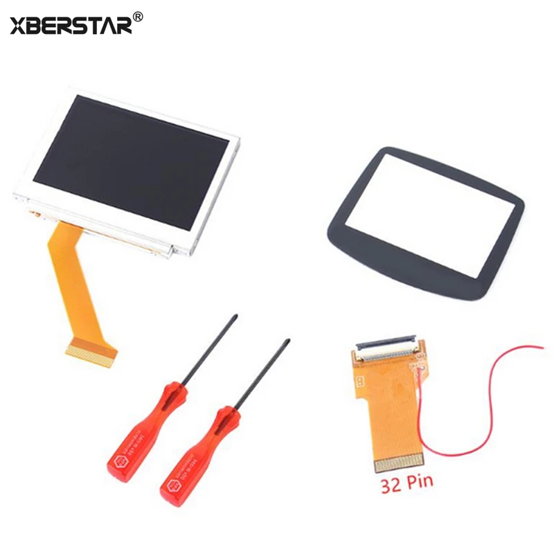 Сменный 32pin 40pin ЖК экран для нового GBA комплект с подсветкой кабель адаптер SP AGS 101