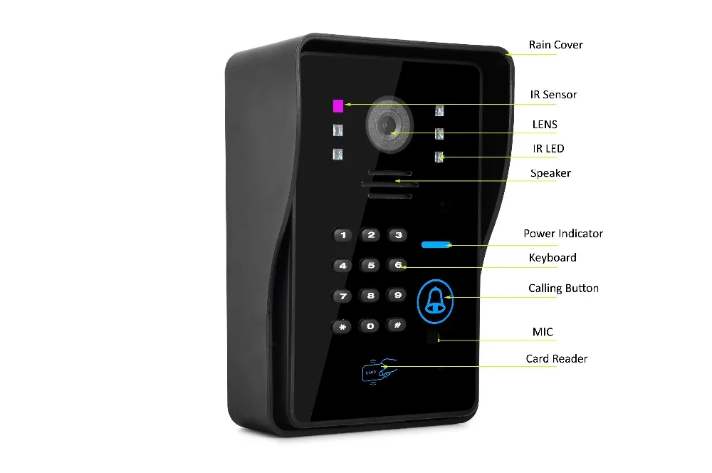 YobangSecurity Беспроводной Wi Fi видео дверь домофон с Electronick замок RFID брелков android IOS APP