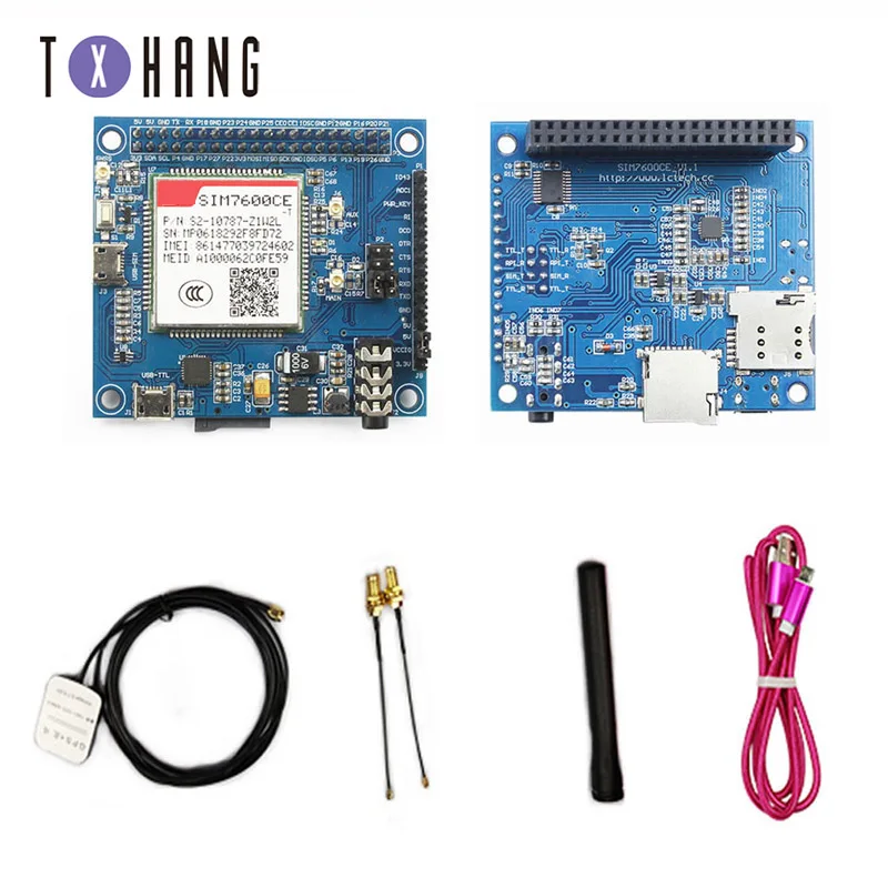 SIM7600CE 2G/3G/4G GNSS GPS Плата расширения для Raspberry Pi 2B/3B 3B +|Интегральные схемы| |