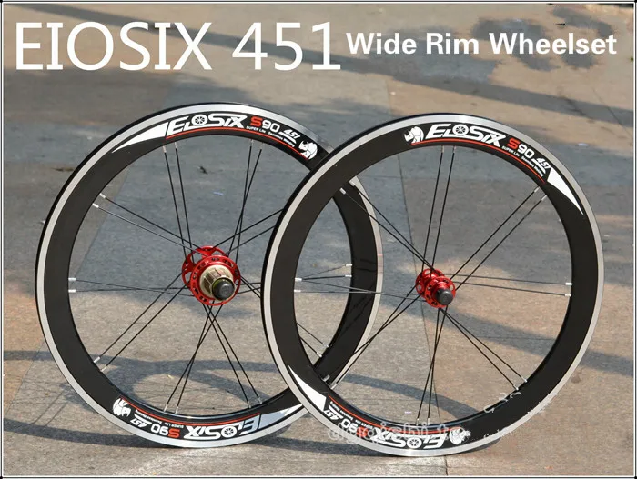 EIOSIX комплект колес для BMX 451 22 дюймовое складное Велосипедное колесо S90 широкие