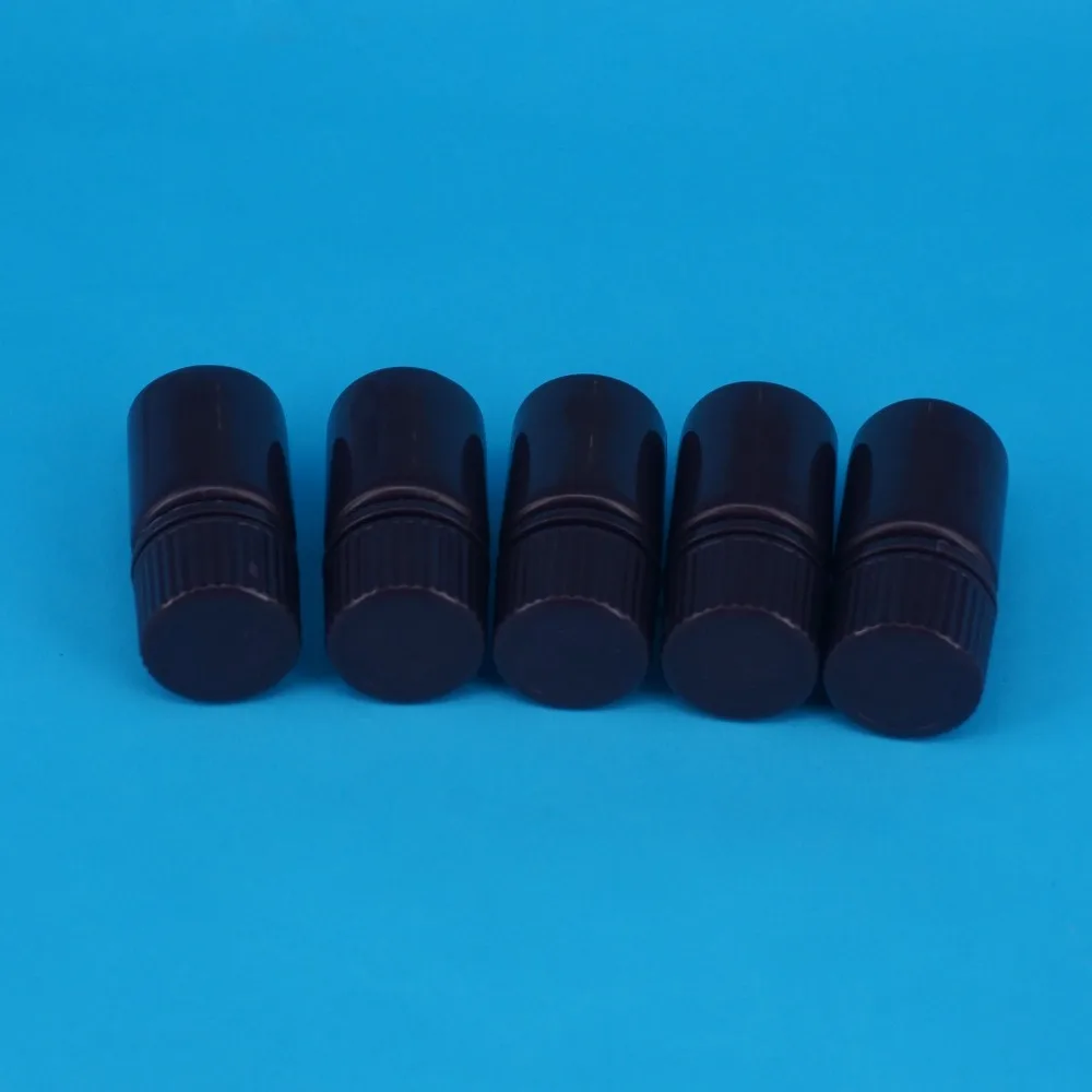 

Lot5 5ml Brown PP Plastic Cylindrical Chemical Container Reagent Bottle