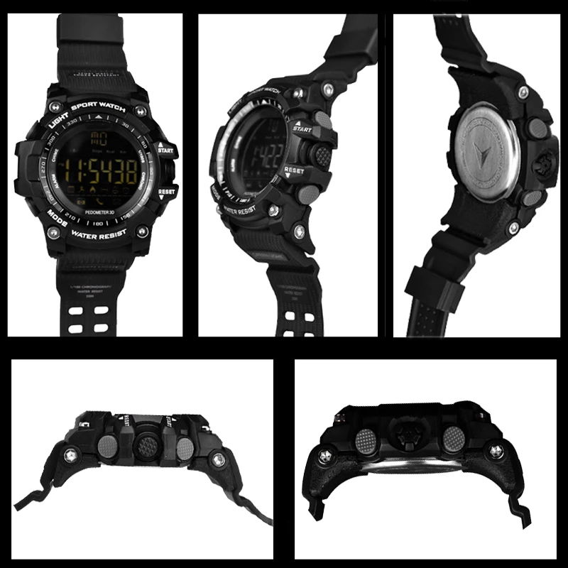 50m Waterproof Smart Wristband Watch EX16 BT4.0 Fitness Tracker Pedometer Stopwatch Calories Distance Recorder SMS Call Reminder |