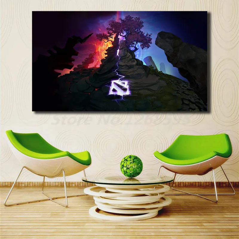 Dota 2 Epic Logo обои настенные художественные холст постер и печать Картина