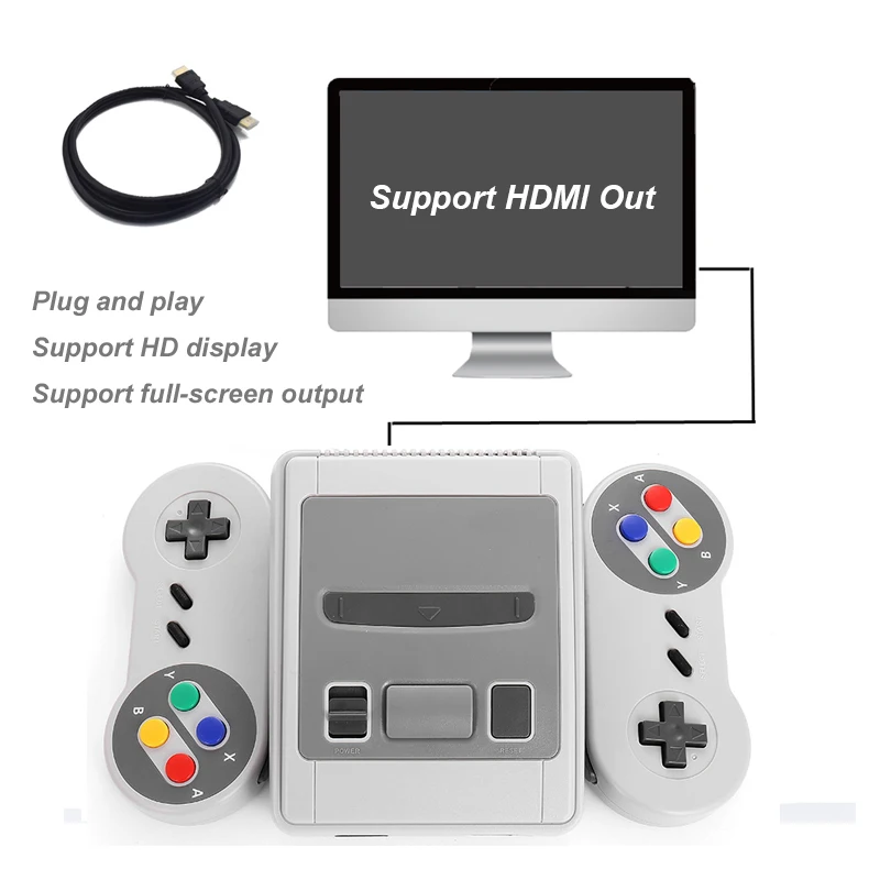 Мини игровая консоль со встроенными 621 ретро играми поддержка HD Out для игрового
