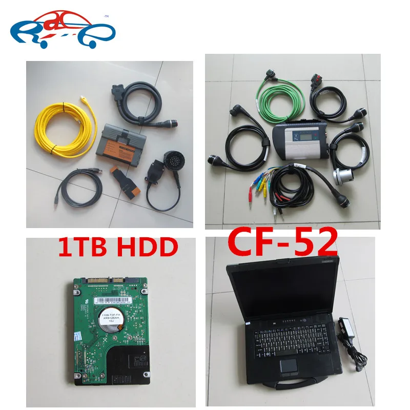 Для BMW ICOM MB Star C4 программное обеспечение в 1 ТБ HDD установлен для Panasonic Toughbook CF52