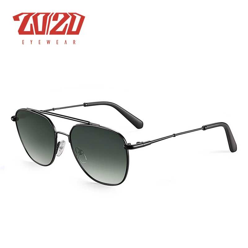 C01BlackP-G15 20/20 Бренд-Дизайн Поляризованные Солнцезащитные Очки Мужчины Вождения Квадратный Металлический Каркас мужские Очки Мужские Очки Очки UV400 Gafas 17098 - Цвет линз: C01BlackP-G15