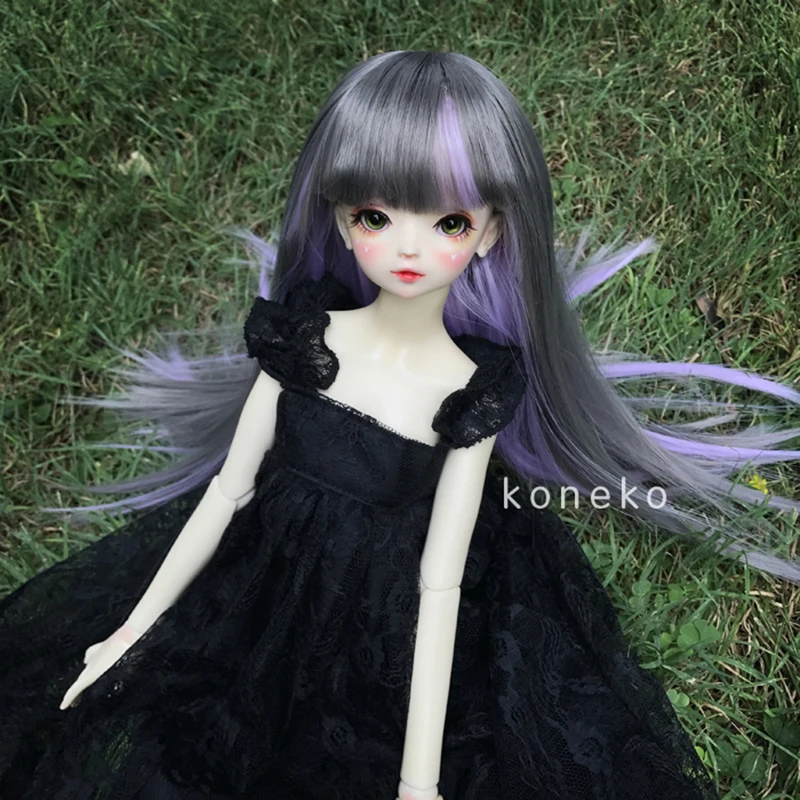 

Allaosify Bjd wig/ SD as girl doll golen straight 1/3 1/4 high temperature doll wigs bjd hair free shipping