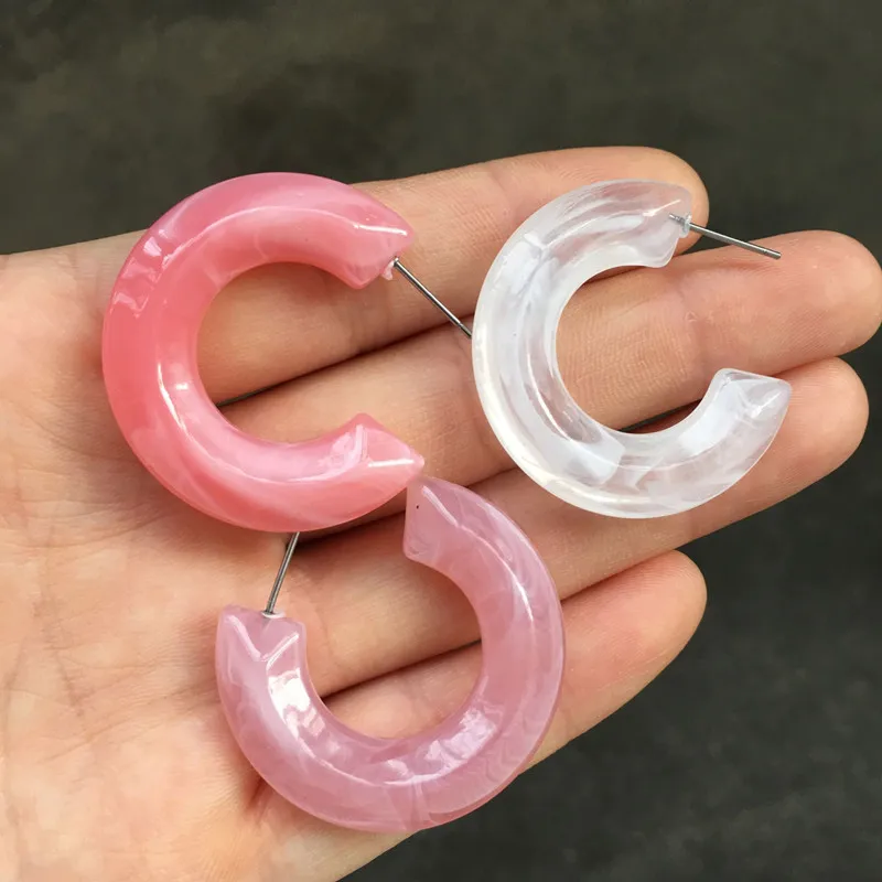 IGU эксклюзивные серьги из акриловой смолы конфетных цветов оптовая продажа 2019