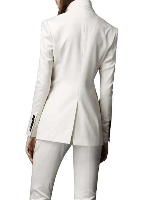 ( Куртка + брюки ) осень белый свободного покроя женский 2016 одной кнопки дамский