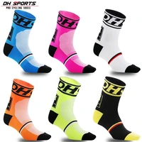 dh sports brand mens professional cycling socks women nylon breathable sport running football socks