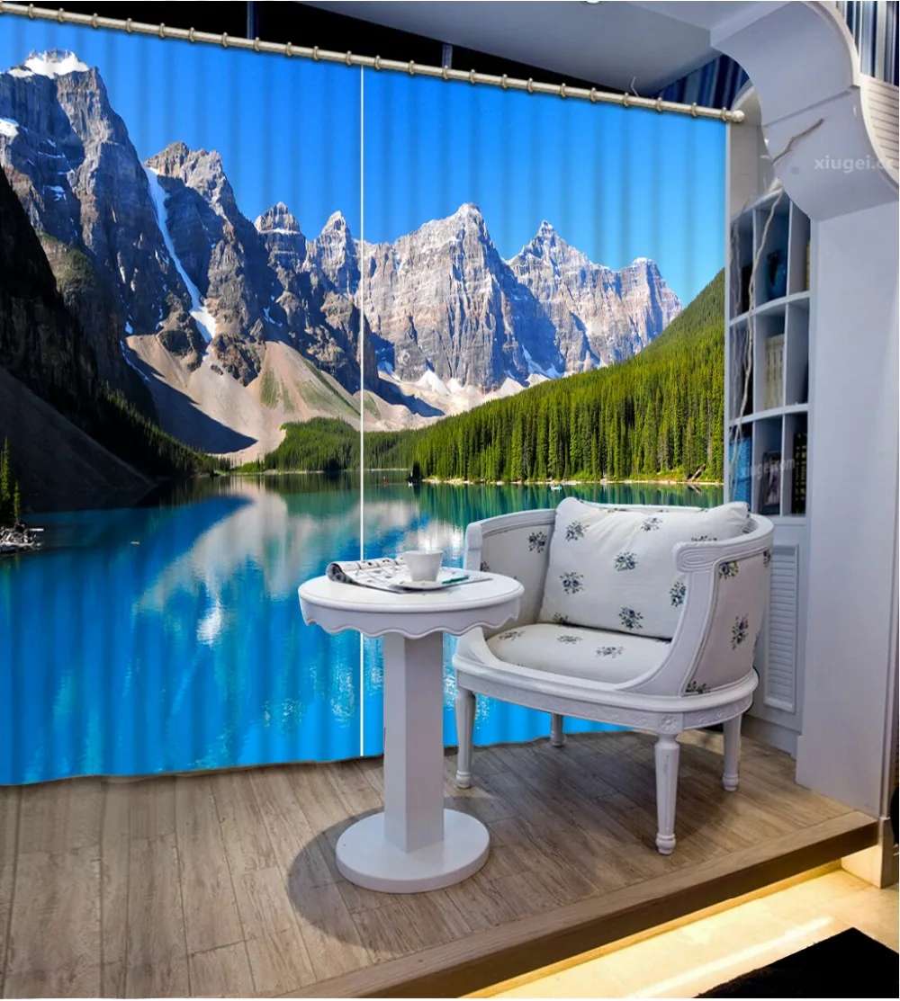 

nature scenery Blackout/Sheer Window Curtains For Living room Bedroom Curtains Drapes Cortinas para 3D Curtains