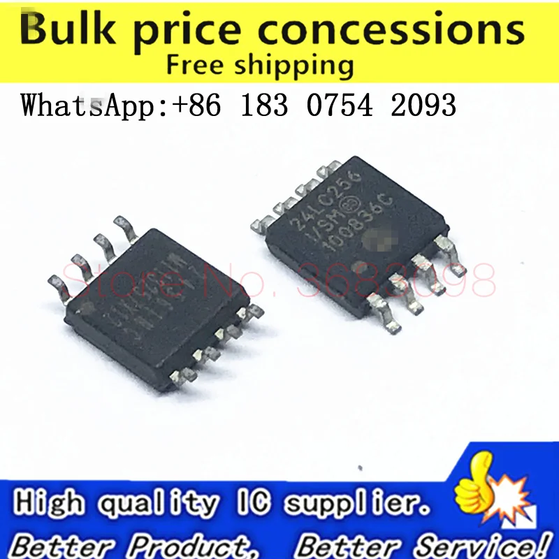 

Free Shipping 50pcs/lot 24LC256 24LC256T-I/SN 24LC256-I/SN 24LC256-I/SM SOP-8 In Stock