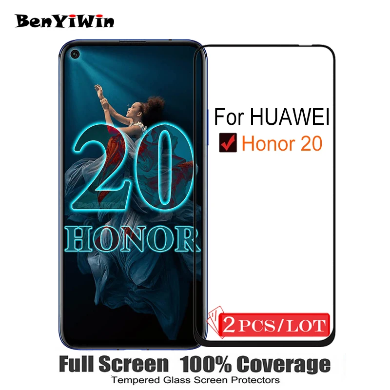 Защитное стекло для Honor 20 с полным покрытием 2 шт.|Защитные стёкла и плёнки