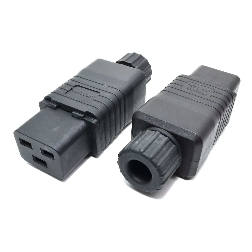 Черный 16A CE медь IEC320 C19 C20 UPS PDU мощность Rewirable разъем 3P сборка провода сосуд мужской