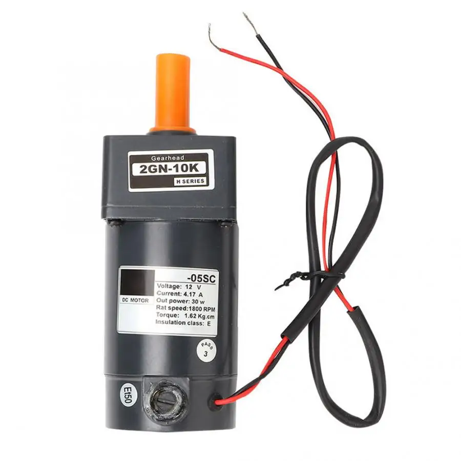 Электродвигатель DC 12V 30W GPG 05SC мотор редуктор 8 мм вал 1800RPM скорость