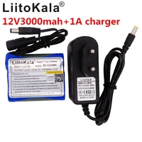 liitokala new camera 12 v 3000 mah li ion 12 v 3ah camera battery charger 12 6 v 1a of the eu plug usa