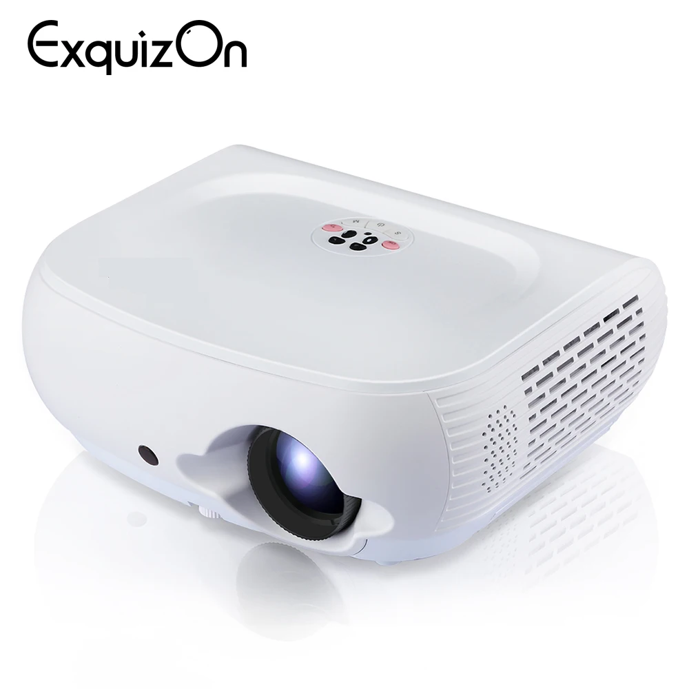 Exquizon w1 светодиодный проектор мультимедийный 2800 люмен для домашнего кинотеатра с