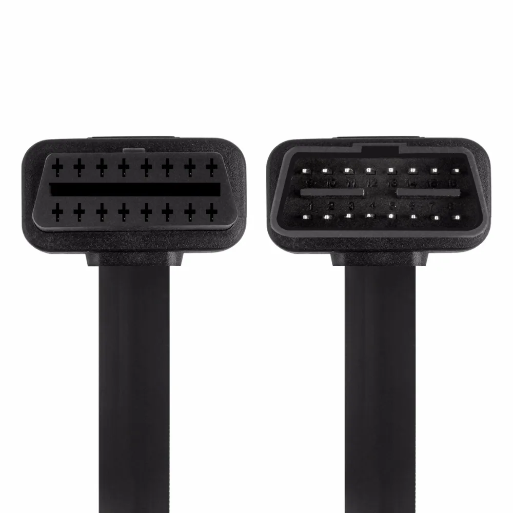Новый Удлинительный шнур OBD2 OBDII 60 см 16Pin ELM327 штекер удлинитель OBD 2 автомобильный