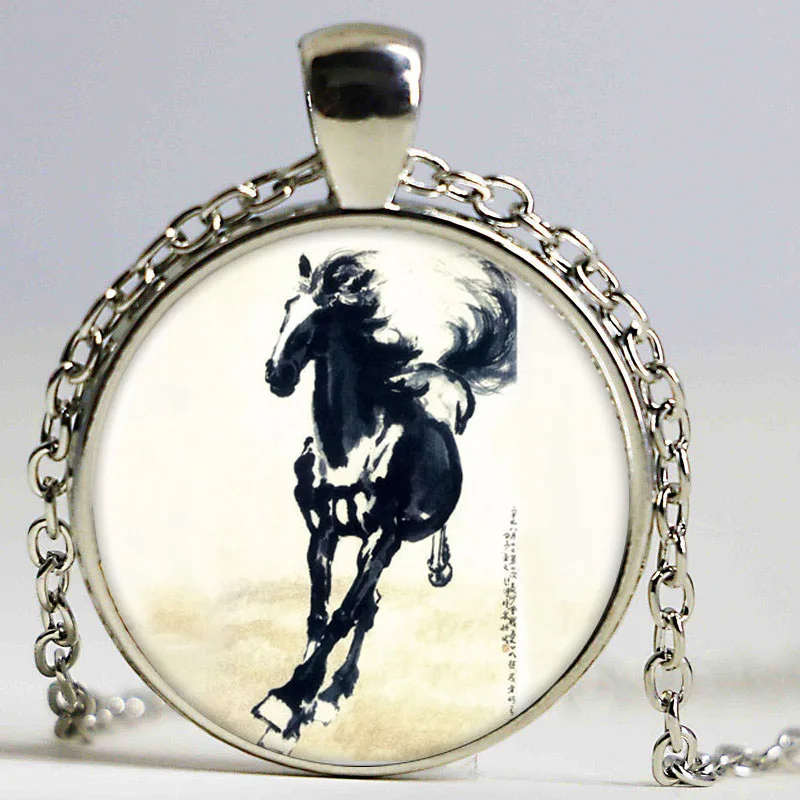 Новая модная черная бижутерия Love Horse для мужчин и женщин подарок на Рождество нее