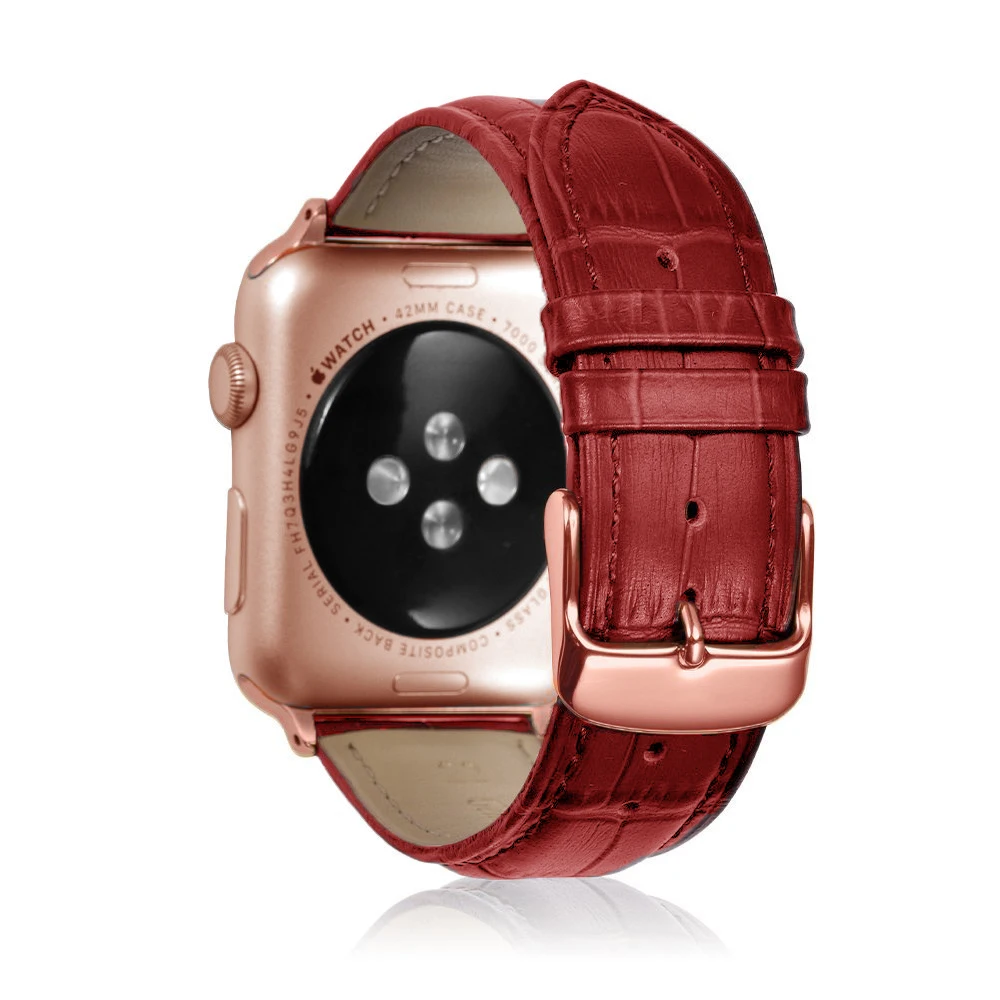 Розовые черные с ремешками на пряжках ремешок для наручных часов Apple Watch версии