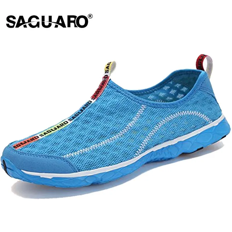 SAGUARO Men Casual Shoes Fashion Breathable Mesh Flats Man Slip On Lovers Lightweight Male Beach Tenis | Обувь
