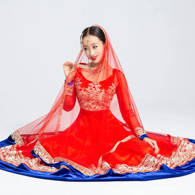 Индийский танцевальный костюм болливудское сари одежда для выступлений костюмы