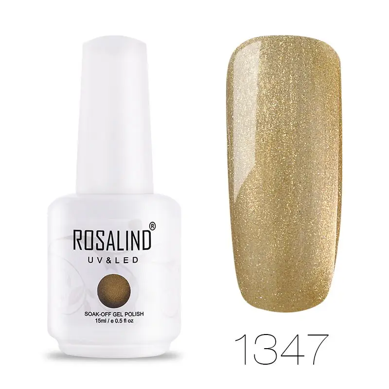 1347 ROSALIND Гель-лак акриловый Гель-лак 15 мл Nails Art полуперманентный УФ-набор гель-лаков для ногтей для маникюра Soak Off Base White - Цвет: 1347
