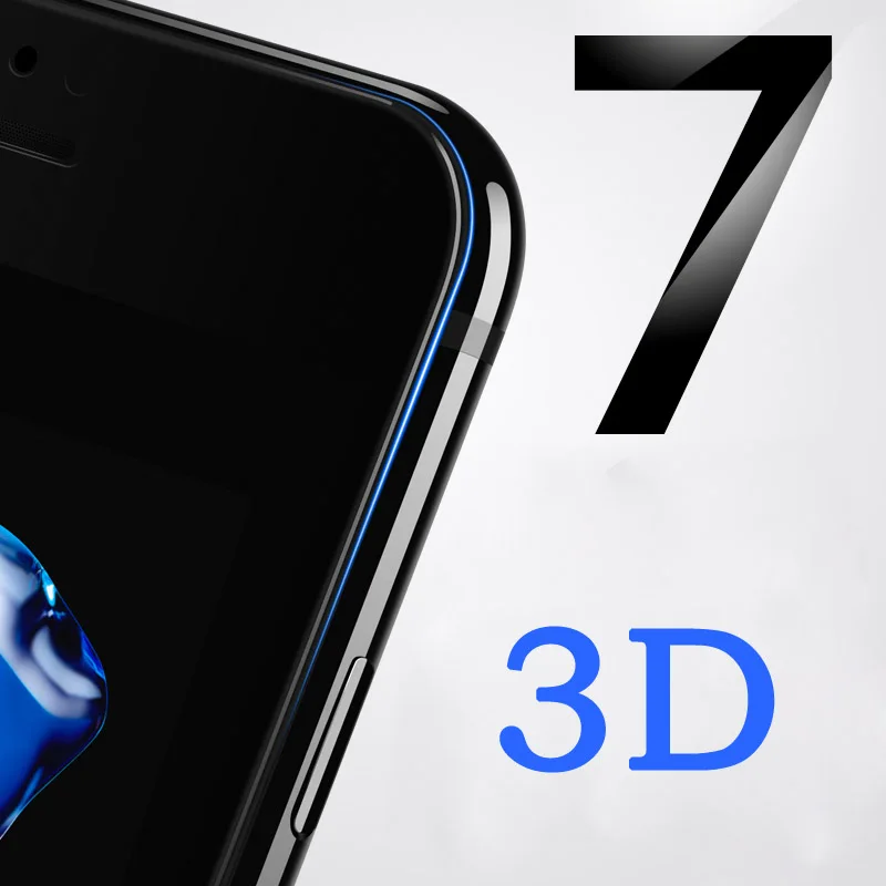 100 шт./лот для Iphone X 8 7 Plus 6s 6 3D полное покрытие защита экрана Настоящее Закаленное