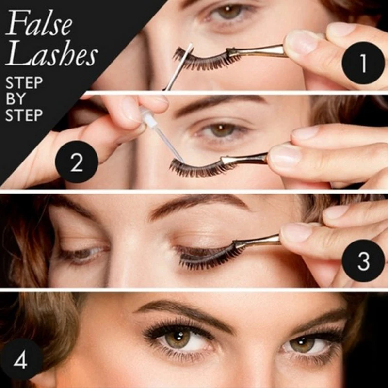 BONNIE CHOICE False Eyelashes Women's Makeup 3D Reusable Natural Long Fake Lashes Hand-made 1 Pair | Красота и здоровье