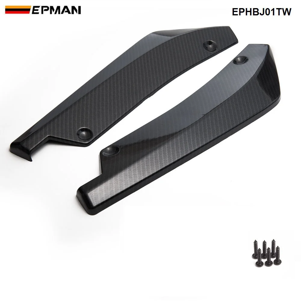 Carbon Color Epman 2 шт./компл. Универсальный Автомобильный задний бампер полоса для установки губы диффузор подбородка спойлер Canard дефлектор EPHBJ01 - Цвет: Carbon Color