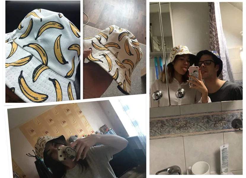 Панама, унисекс, для взрослых, Двусторонняя одежда, банан, рыбак, шляпа, солнцезащитная, для улицы, кепка, хип-хоп, harajuku, женская, мужская шапка