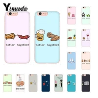 yinuoda better together fashion funny cartoon food cute phone case for iphone5 5s 6 7 7plus 8 8plus x xsmax xr 11 11pro 11promax