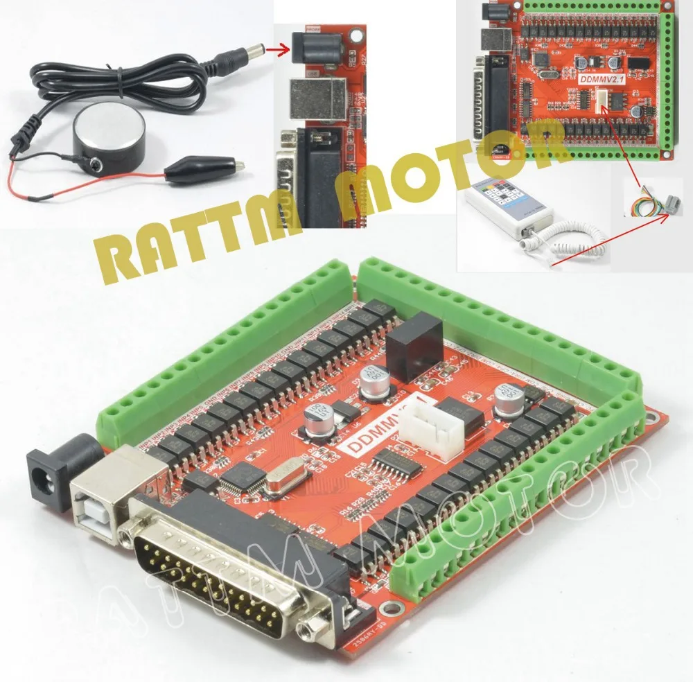 6 осей Mach3 USB интерфейс CNC Breakout Board kit IO расширение для ЧПУ гравировальный станок и