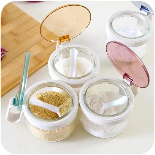 Стеклянная бутылка для специй с горячей крышкой банка кухонные принадлежности