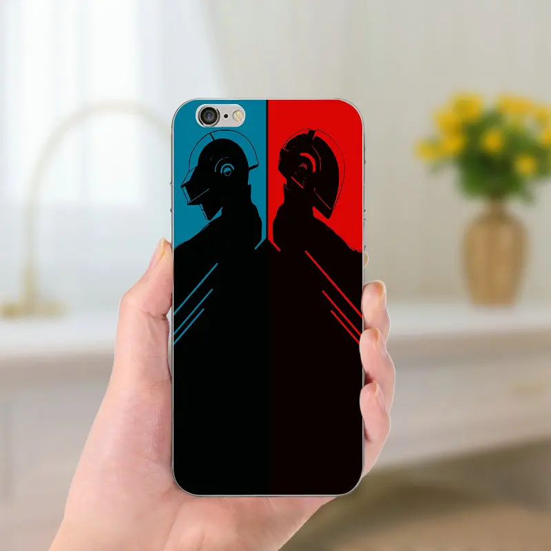 Шлем Daft Punk узор Мягкий ТПУ силиконовый чехол для телефона iPhone 8 7 6 S Plus X 5 5S SE 5C 4 Coque