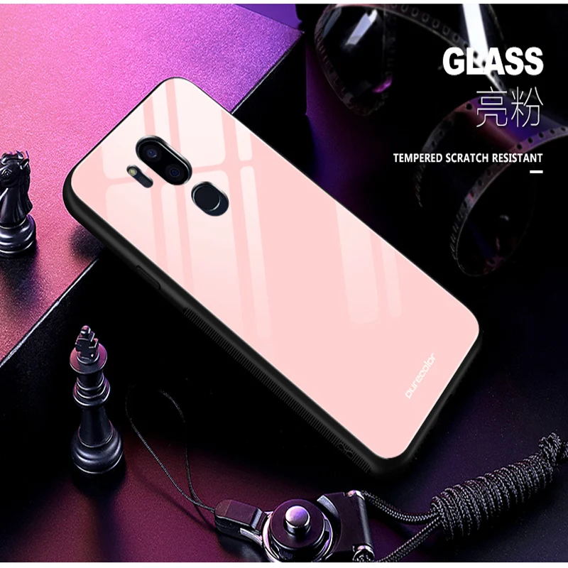Чехол для lg G7 чехол ThinQ градиентное закаленное стекло+ чехол с мягкими краями 6,1 ''для lg G7 ThinQ dream glass чехол lg g7 чехол ThinQ s shell