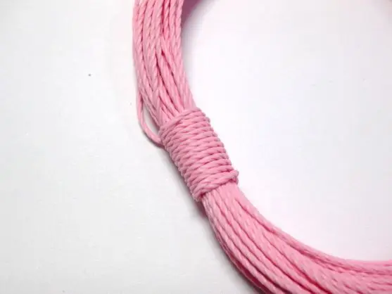 

50 Meters Pink Waxed Polyester Twisted Cord String Thread Line 1mm