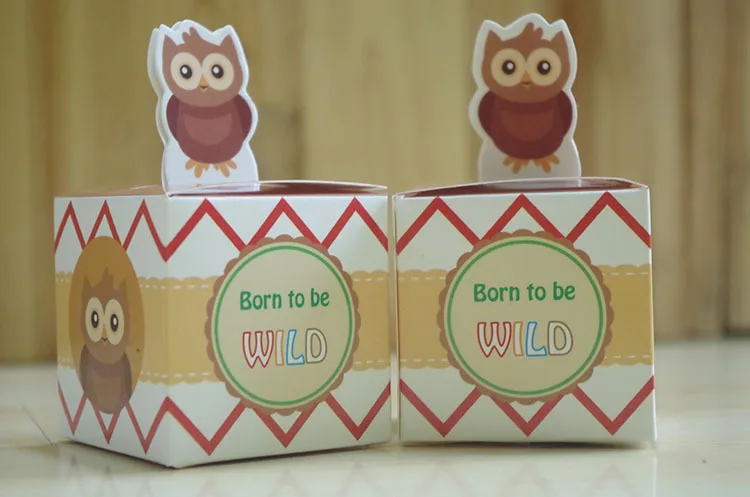 Owl 100 шт./лот) бренд leiso мультфильм животных подарочные коробки для конфет детский душ день рождения поставки декорация праздничные украшения - Цвет: Owl
