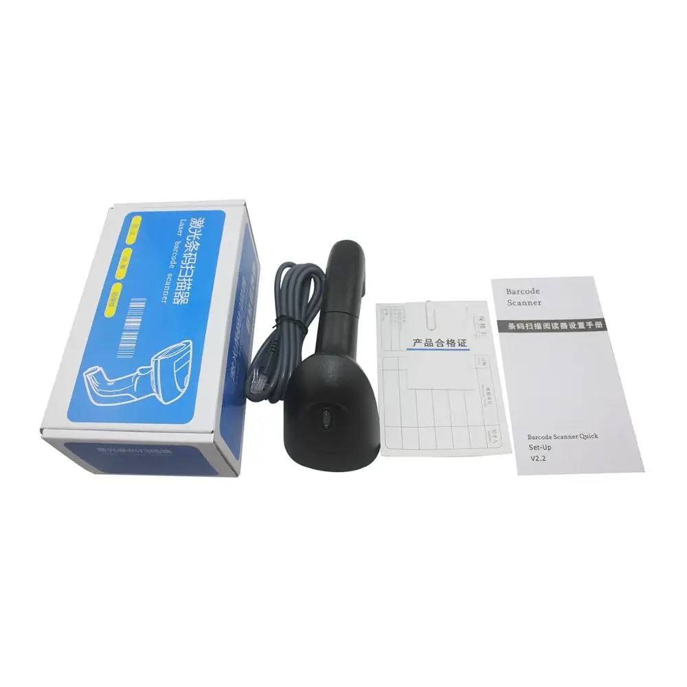 Портативный RS232/USB дешевый ручной 1D сканер штрих кода HS 6100|Сканеры| |